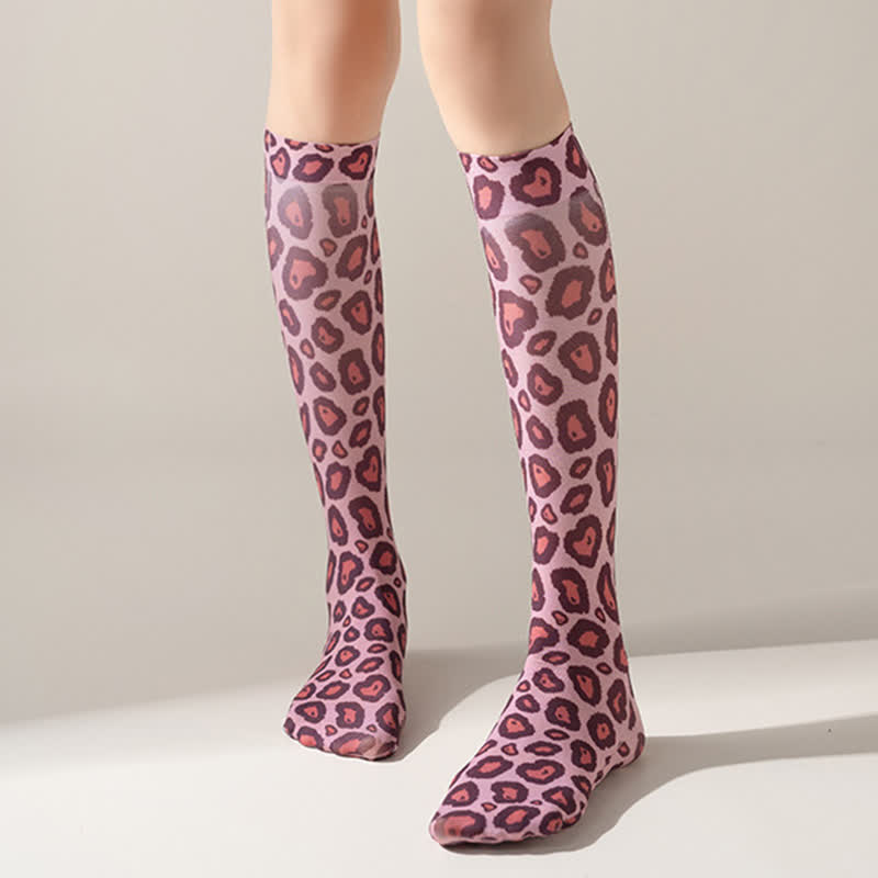 Wild Leopard Camouflage Print Knee High Socks(5 Pairs) - image 9