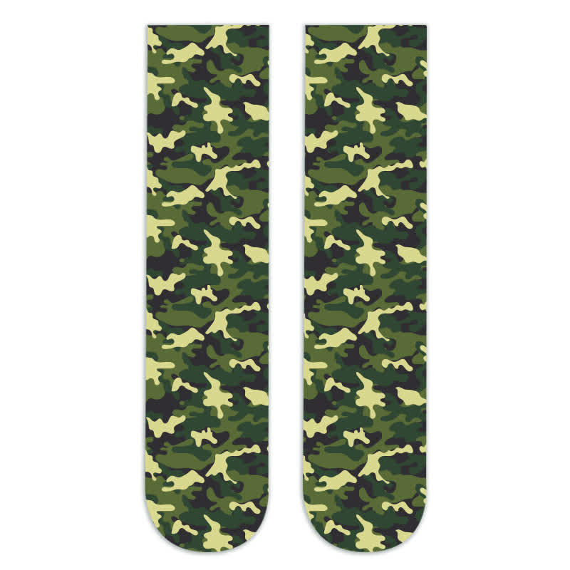 Wild Leopard Camouflage Print Knee High Socks(5 Pairs) - I - EU36-42(US3-8.5) - image 18