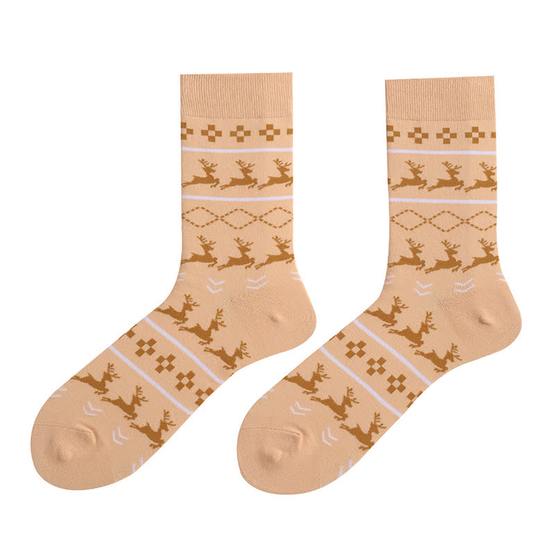 Christmas Elk Tree Quarter Socks(3 Pairs) - image 12