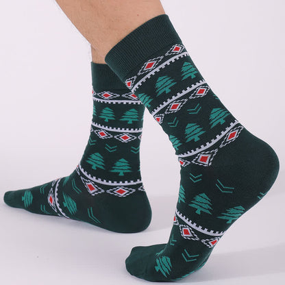 Christmas Elk Tree Quarter Socks(3 Pairs) - image 2