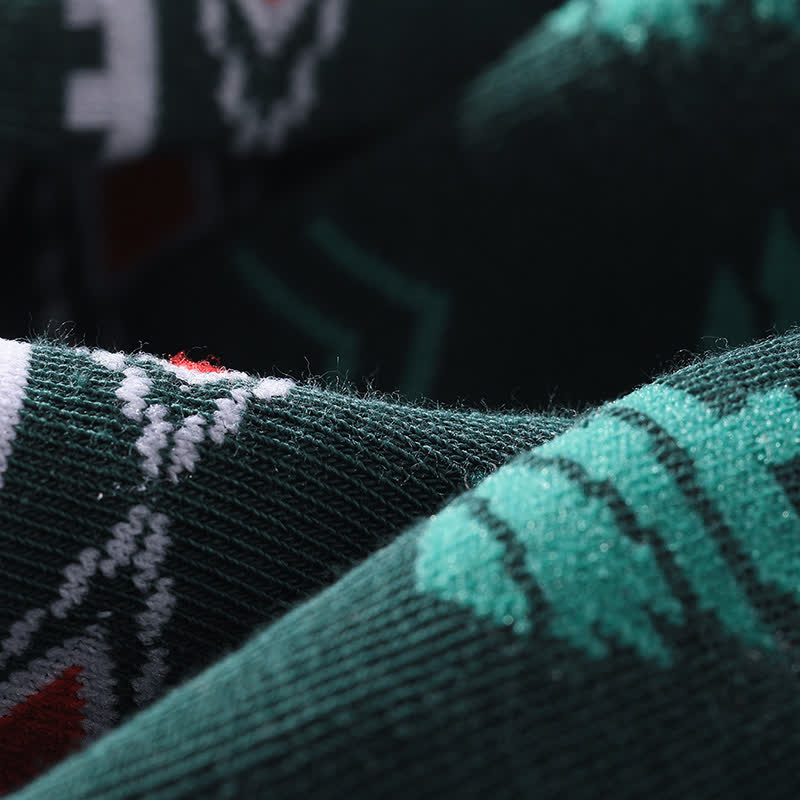 Christmas Elk Tree Quarter Socks(3 Pairs) - image 5