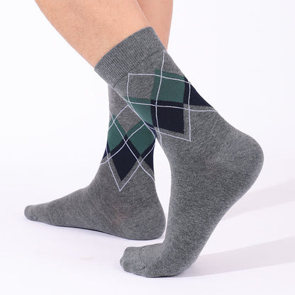 British Style Diamond Check Quarter Socks(4 Pairs) - image 8