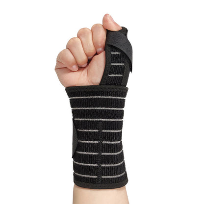 Elastic Strap Sport Compression Wrist Braces - Black - One Size - image 1
