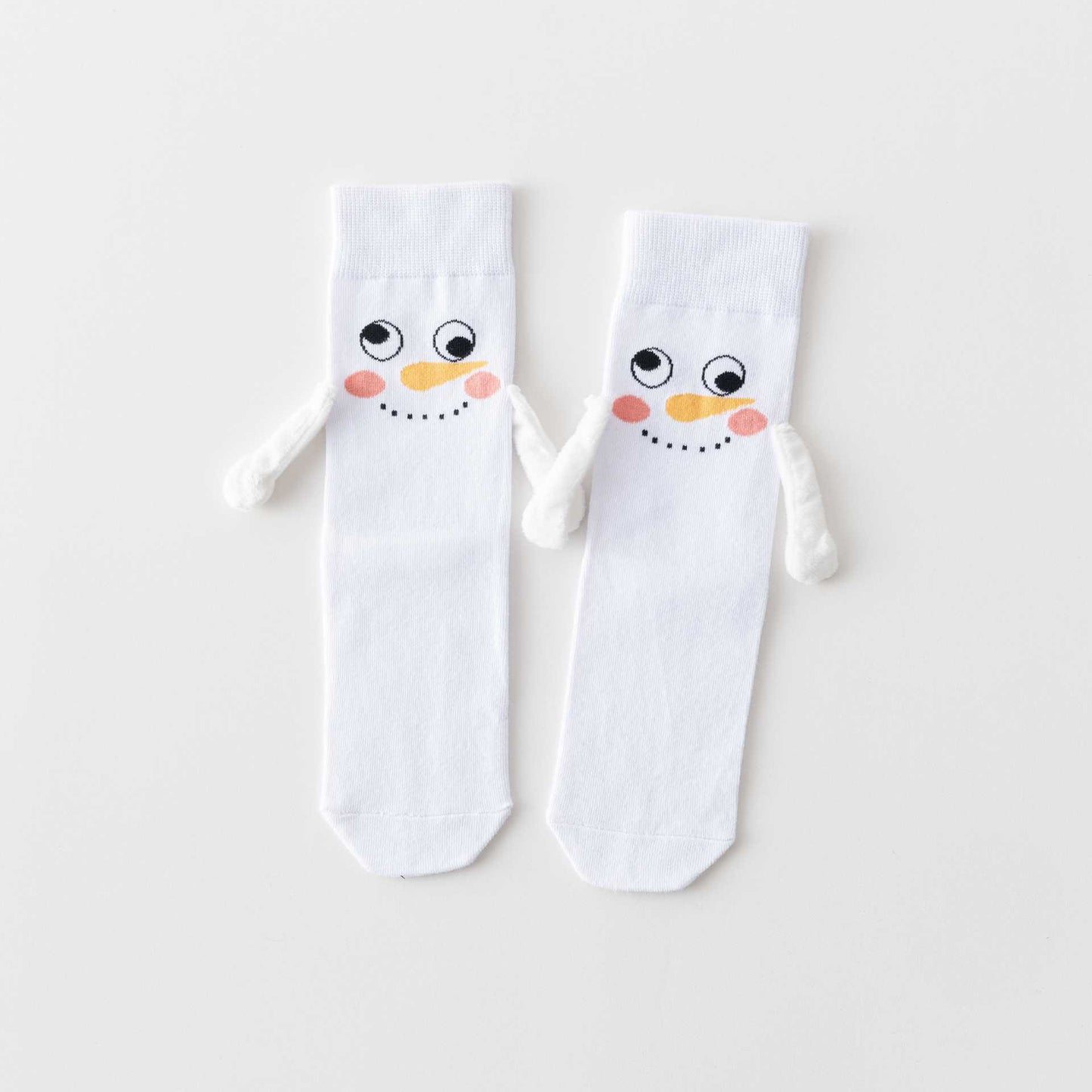 Funny Hand In Hand Quarter Socks(3 Pairs) - White - EU36-40(US3-7) - image 12