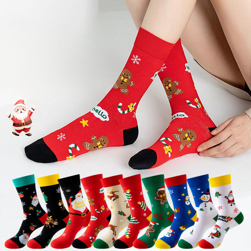 Christmas Pattern Quarter Socks(3 Pairs) - image 0