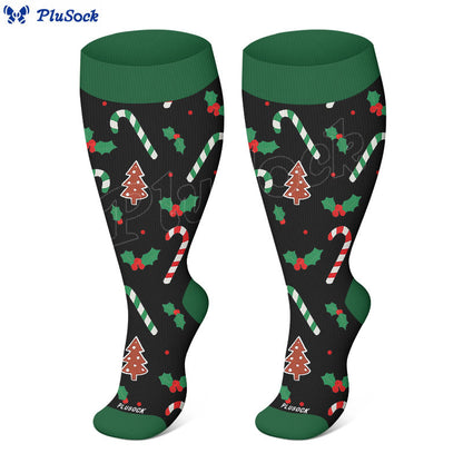Plus Size Jolly Christmas Compression Socks - image 4