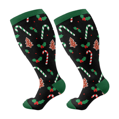 Plus Size Jolly Christmas Compression Socks - image 5