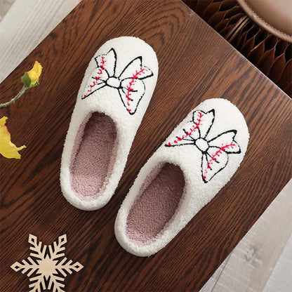 Plus Size Fish Bones Bow Slippers - image 0