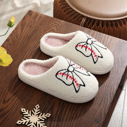 Plus Size Fish Bones Bow Slippers - image 2