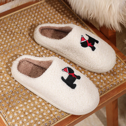 Plus Size Christmas Puppy Slippers - White - EU46-47(US12-12.5) - image 5