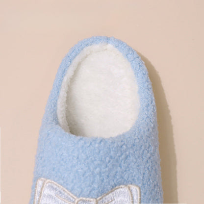 Plus Size Blue Bow Slippers - image 3