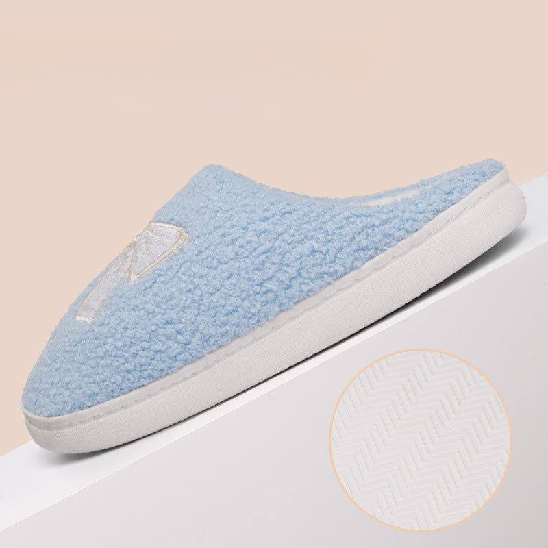 Plus Size Blue Bow Slippers - image 4