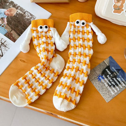 Dopamine Hand In Hand Quarter Socks(5 Pairs) - Yellow - EU36-42(US3-8.5) - image 9