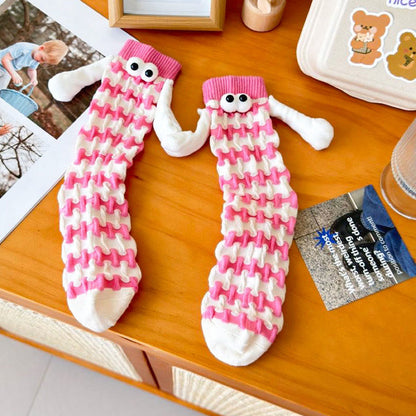 Dopamine Hand In Hand Quarter Socks(5 Pairs) - Pink - EU36-42(US3-8.5) - image 8