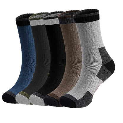 Winter Wool Quarter Socks(5 Pairs) - Multicolor - EU40-47(US7-12.5) - image 2