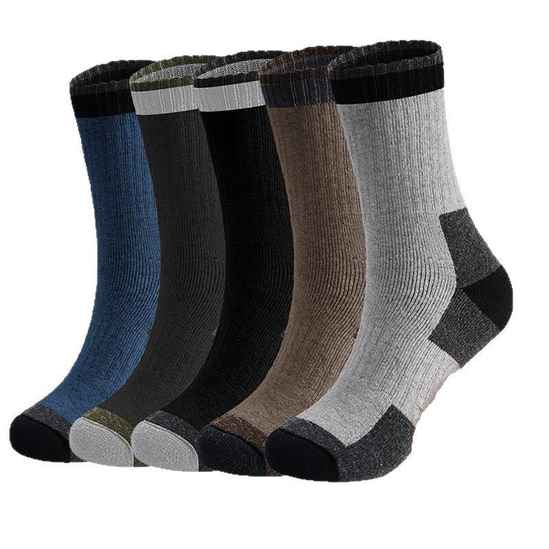 Winter Wool Quarter Socks(5 Pairs) - Multicolor - EU40-47(US7-12.5) - image 2