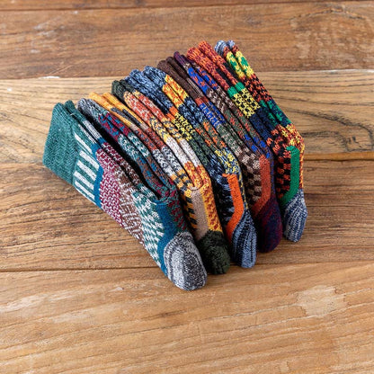 Double Needle Retro Quarter Socks(5 Pairs) - image 5