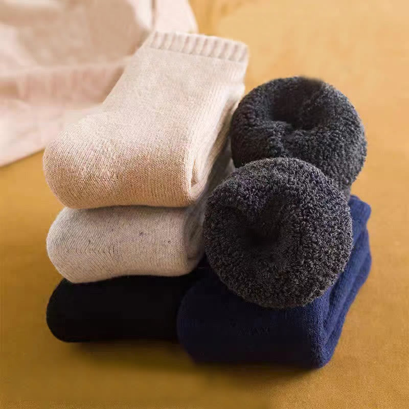 Solid Color Wool Quarter Socks(5 Pairs) - Multicolor - EU39-44(US6-10) - image 0