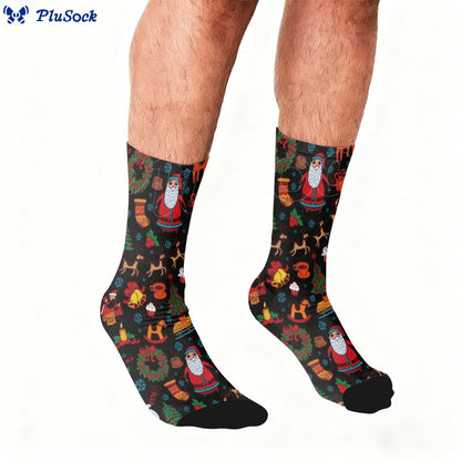 Santa Claus Elk Quarter Socks - image 2