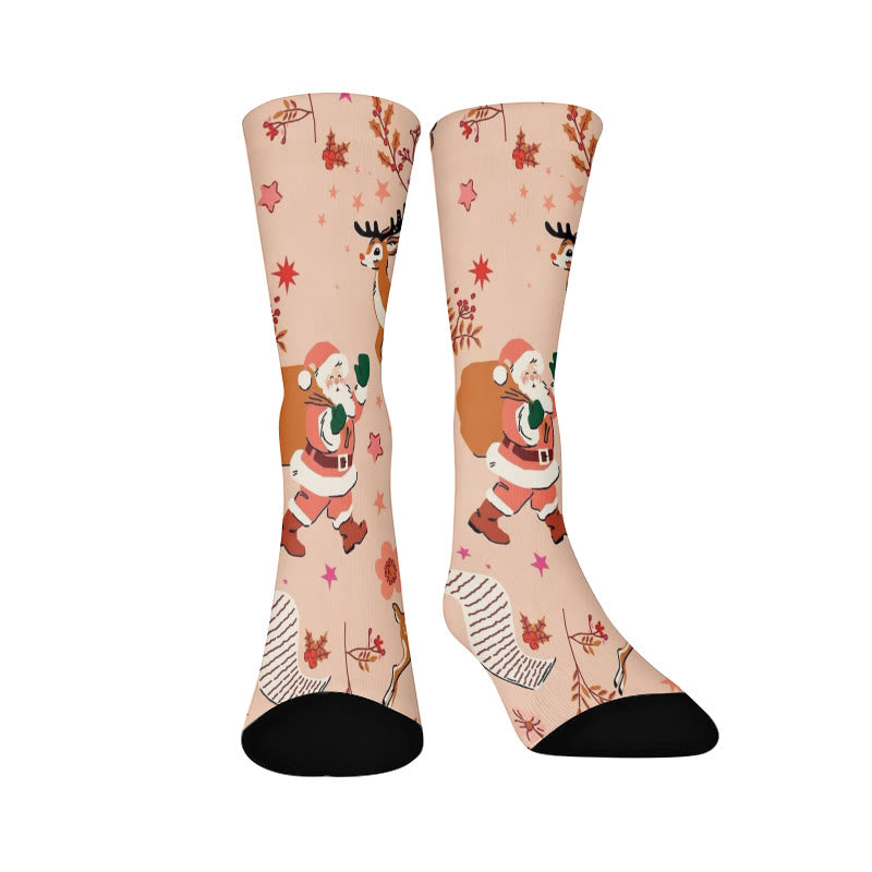 Pink Santa Claus Quarter Socks - Pink - EU37-44(US4-10) - image 3