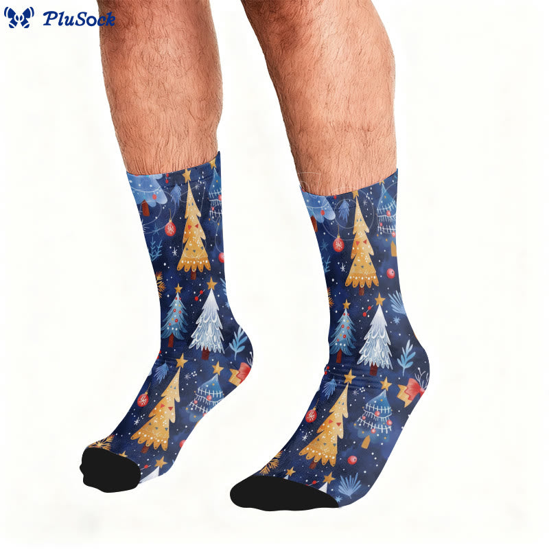 Christmas Tree Quarter Socks - image 0