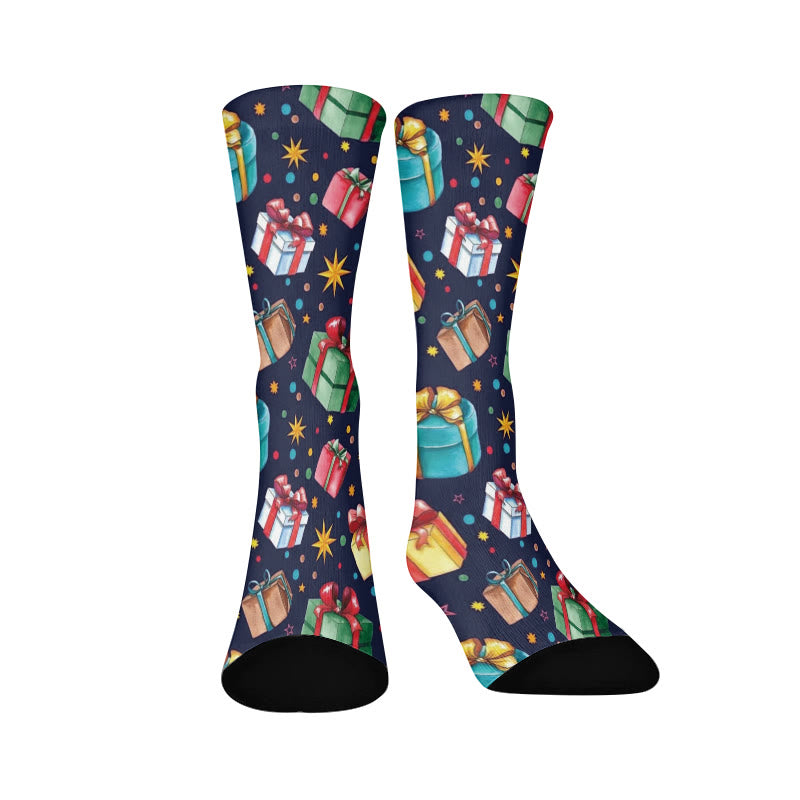 Christmas Gift Box Quarter Socks - Navy Blue - EU37-44(US4-10) - image 3