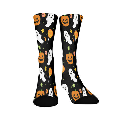 Evil Pumpkin Quarter Socks - Black - EU37-44(US4-10) - image 3