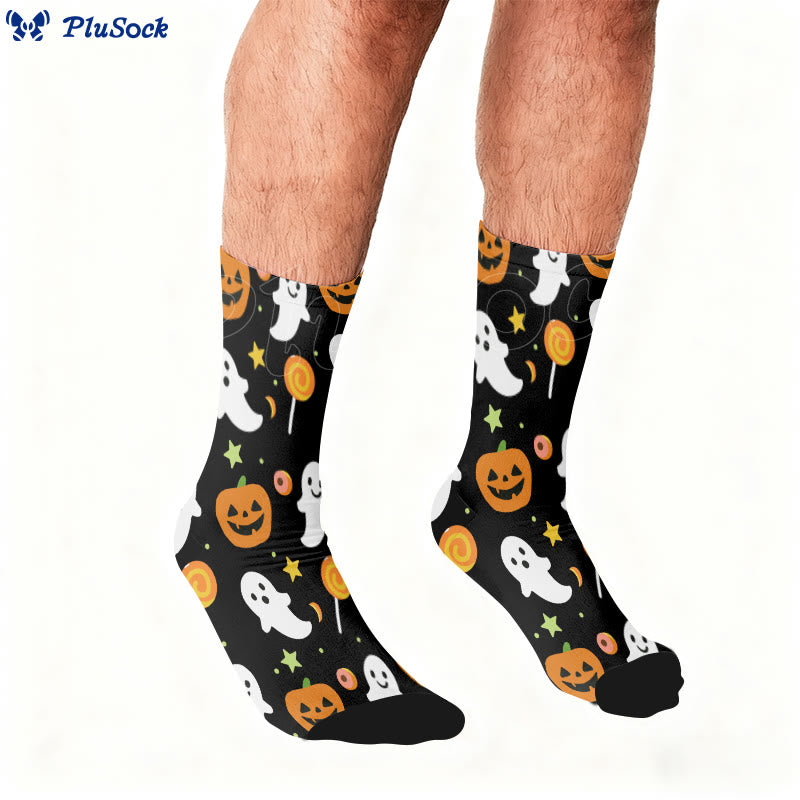 Evil Pumpkin Quarter Socks - image 2
