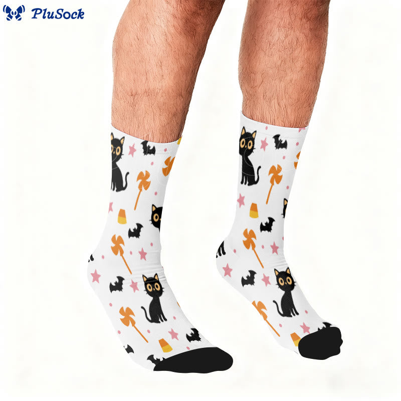 Bat Cat Quarter Socks - image 2