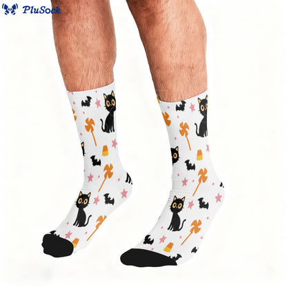 Bat Cat Quarter Socks - image 0