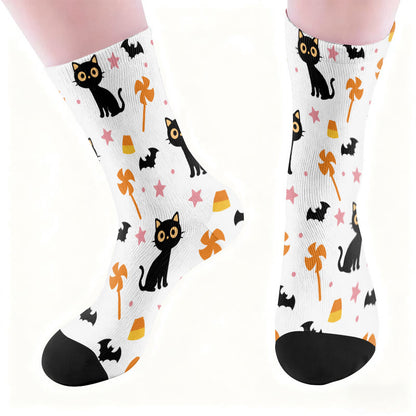 Bat Cat Quarter Socks - image 1