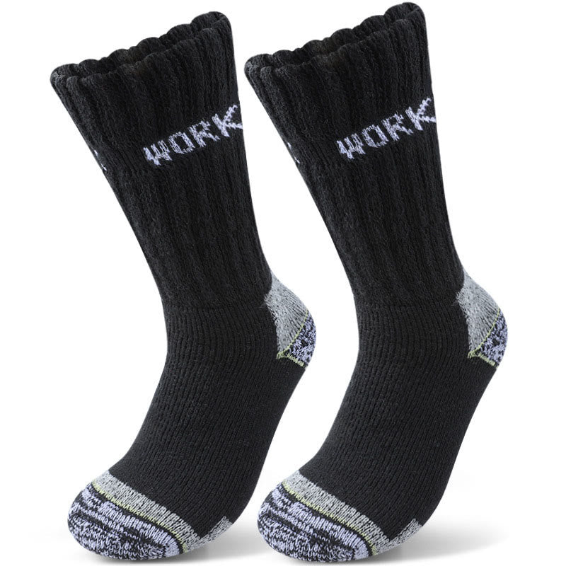Thickened Cold Protection Quarter Socks(3 Pairs) - Black - EU39-45(US6-11) - image 2