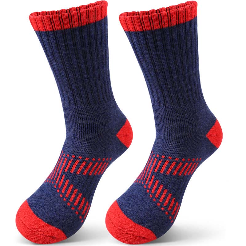 Wool Hike Quarter Socks(4 Pairs) - Red - EU36-42(US3-8.5) - image 1
