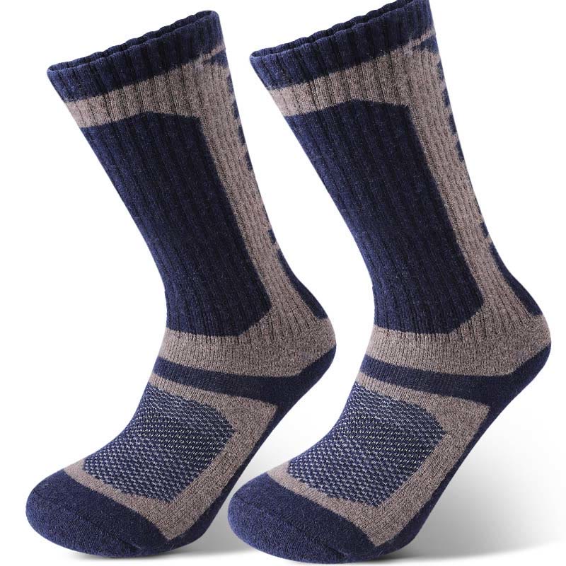 Wool Geometry Quarter Socks(3 Pairs) - Khaki - EU39-45(US6-11) - image 3