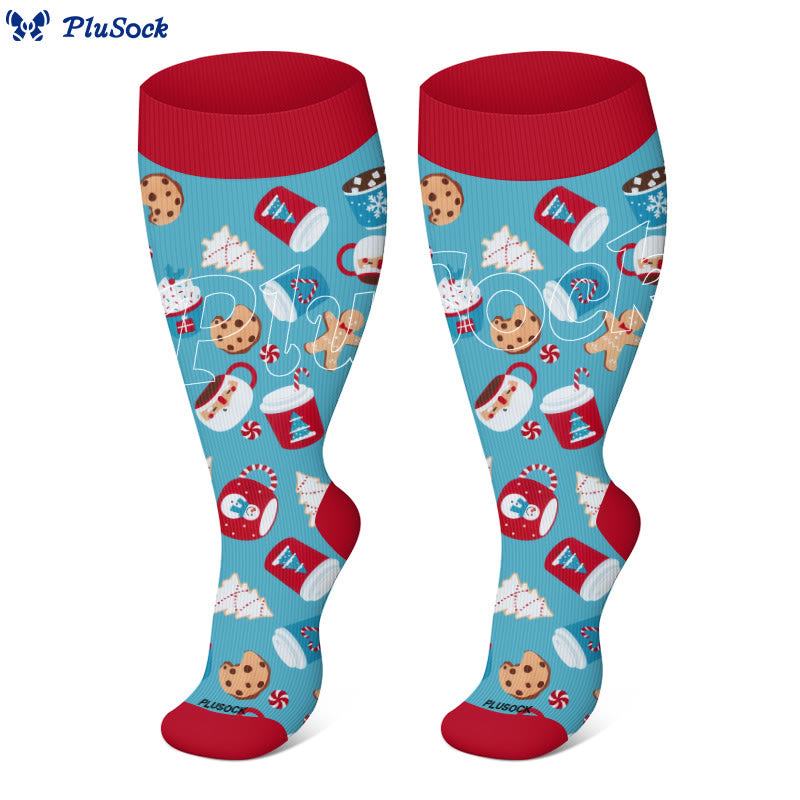 Plus Size Adorable Christmas Mix Compression Socks - image 4