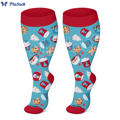 Plus Size Adorable Christmas Mix Compression Socks - image 4
