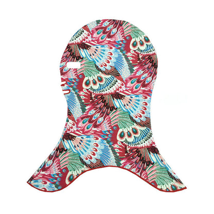 Animal Flower Patterns Sun Protection Facekini Mask - D - One Size - image 4