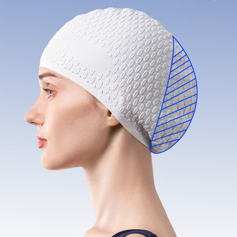 Solid Color Silicone Swim Cap - image 4