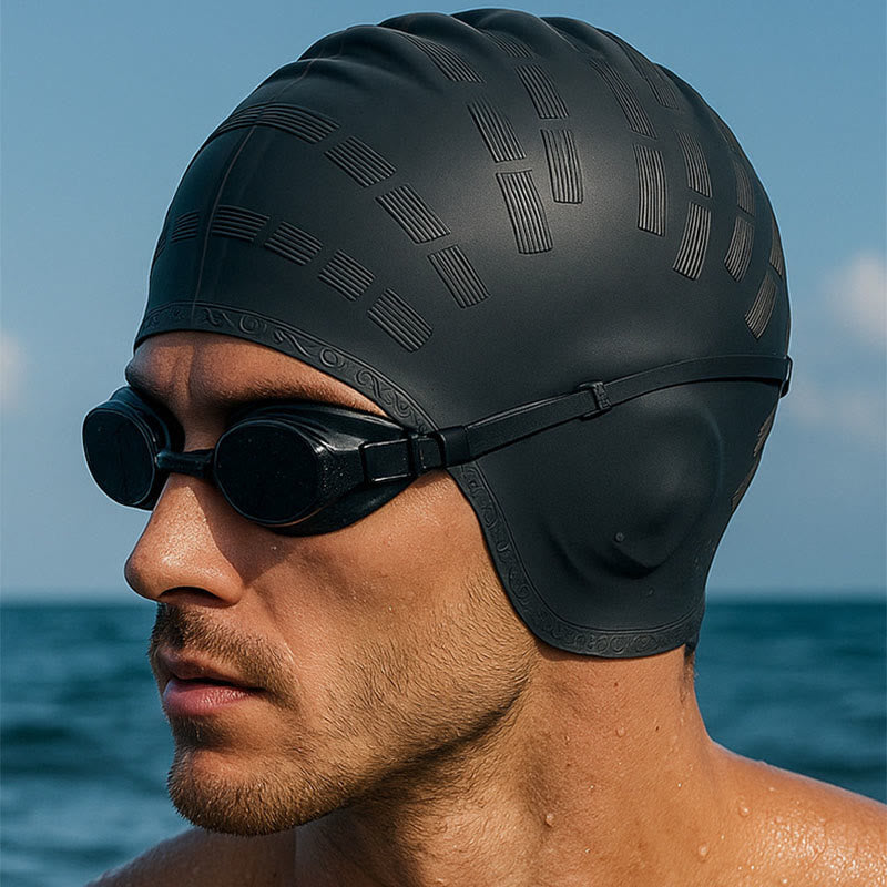 Widened Three Dimensional Swim Cap - image 1