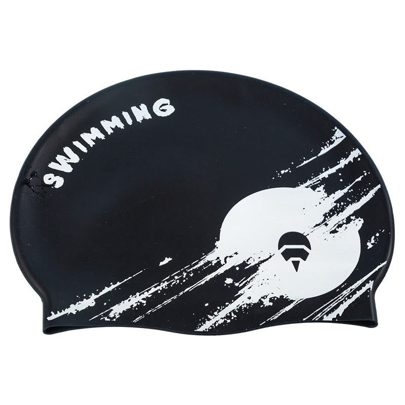 Comfortable Fit Swim Cap - Black - One Size - image 9