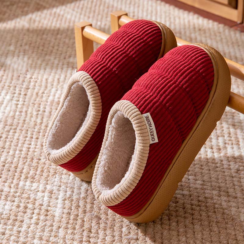 Plus Size Simple Home Slippers - Red - EU44-45(US9-10) - image 12