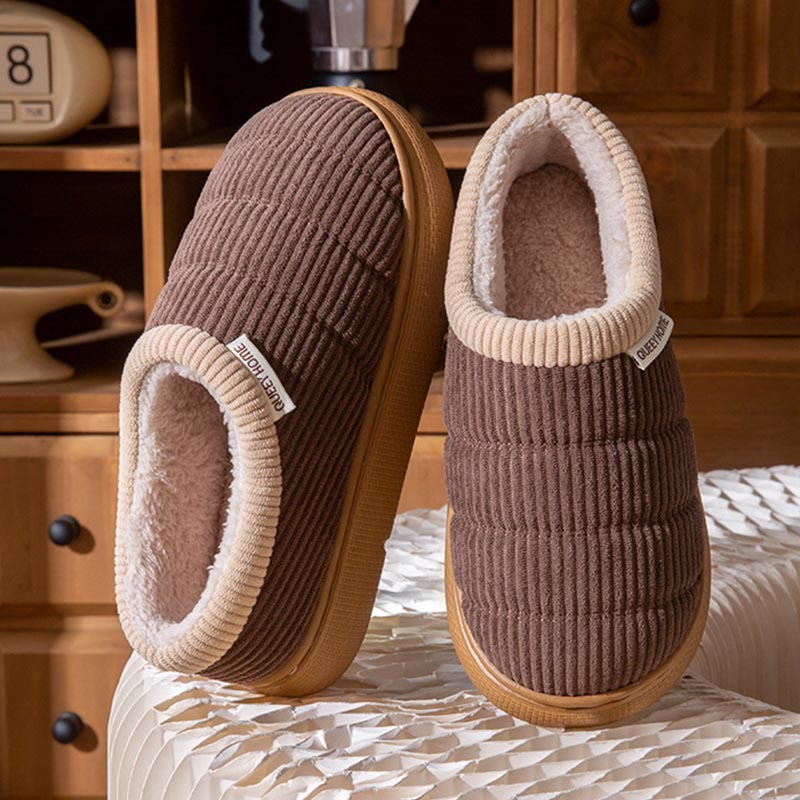 Plus Size Simple Home Slippers - Coffee - EU43-44(US9-10) - image 8