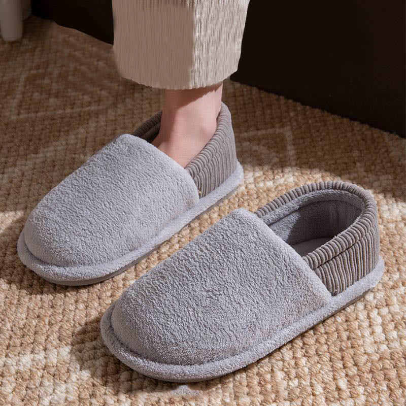 Plus Size Solid Color Soft Slippers - Grey - EU43-44(US9-10) - image 2