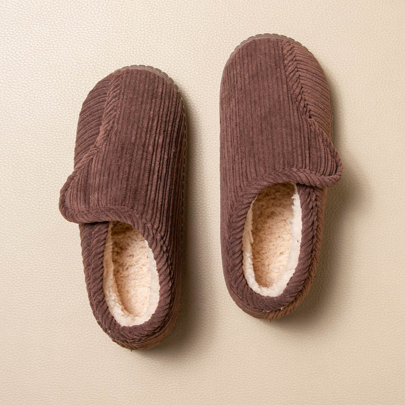 Plus Size Non-slip Warm Slippers - Coffee - EU44-45(US9-10) - image 5