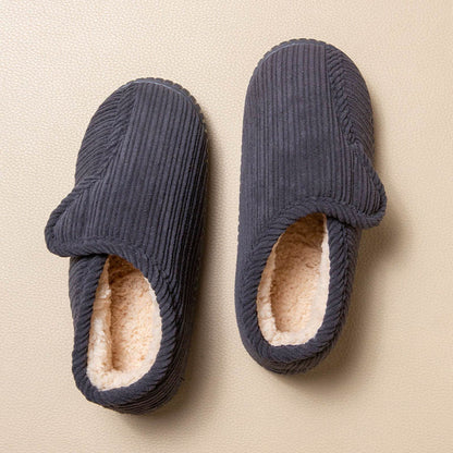 Plus Size Non-slip Warm Slippers - Navy Blue - EU44-45(US9-10) - image 6