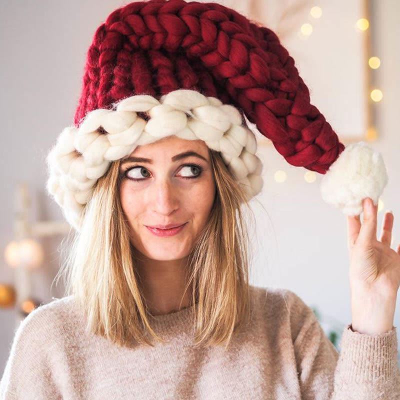 Thick Line Red Christmas Beanie - image 1