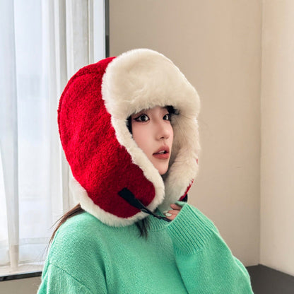 Adjustable Winter Trapper Hat - Red - One Size - image 9