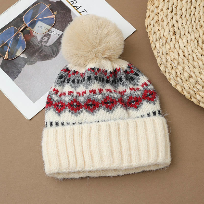 Casual Ethnic Style Beanie - White - One Size - image 8