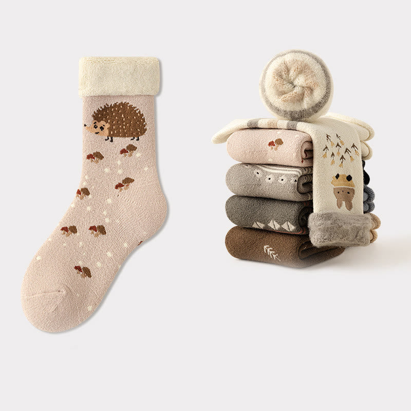 Cute Cartoon Quarter Socks(5 Pairs) - Pink - EU36-41(US3-7.5) - image 13