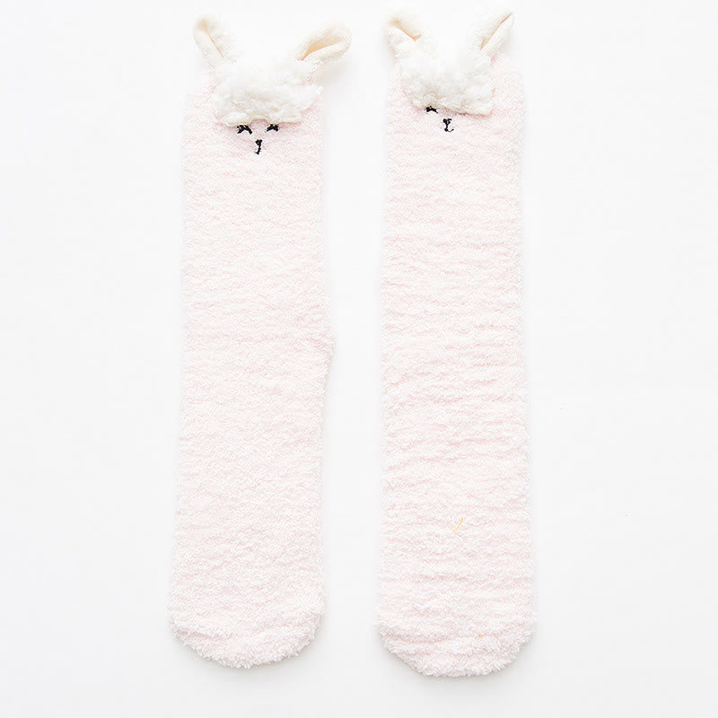 Cute Zoom Quarter Socks(2 Pairs) - Rabbit - EU36-40(US3-7) - image 8
